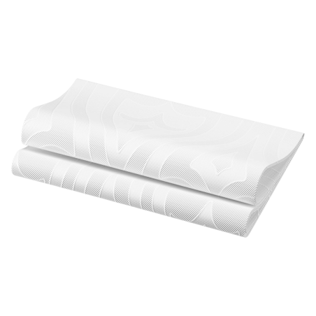 Serviette Duni Elegance® Lily 48x48 cm Blanc - Haut de Gamme et Écologique