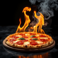 Pizza flambée avec le Secret de Flambage BIO Cookal THYM