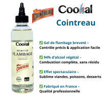 Gel de flambage BIO Cookal COINTREAU 200 ml pour effet visuel spectaculaire