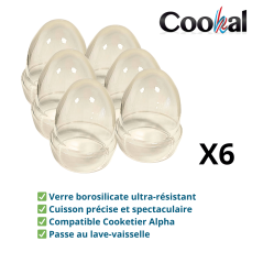 Verrine en Verre de Rechange pour Cooketier Alpha Cookal (x6) - Vue principale et Caractéristiques