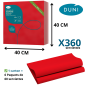 Serviette Bio Dunisoft® 40x40 Rouge - Élégance et Engagement Écologique