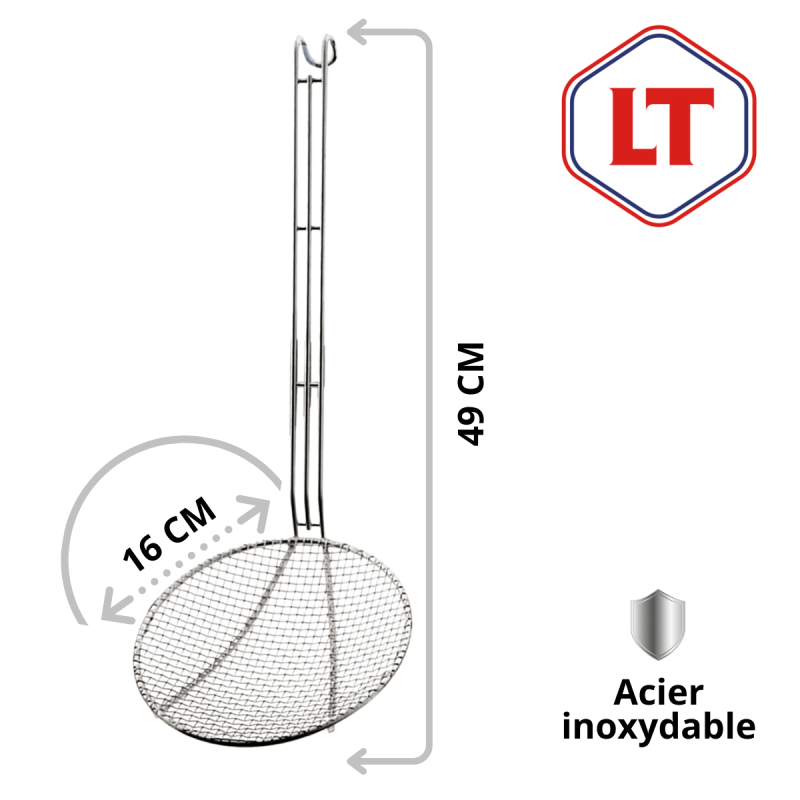 Araignée Inox Ø16 cm - Ustensile de Cuisine Professionnel