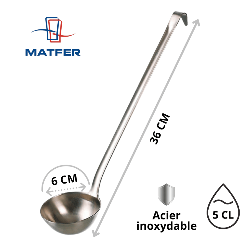 Louche Inox Monobloc Ø6 cm - Ustensile Professionnel | Matfer