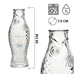 Bouteille Fish & Fish en verre transparent - Design Serax