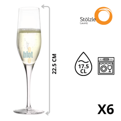 Flûtes à champagne Stölzle Exquisit - Set de 6 verres cristallins