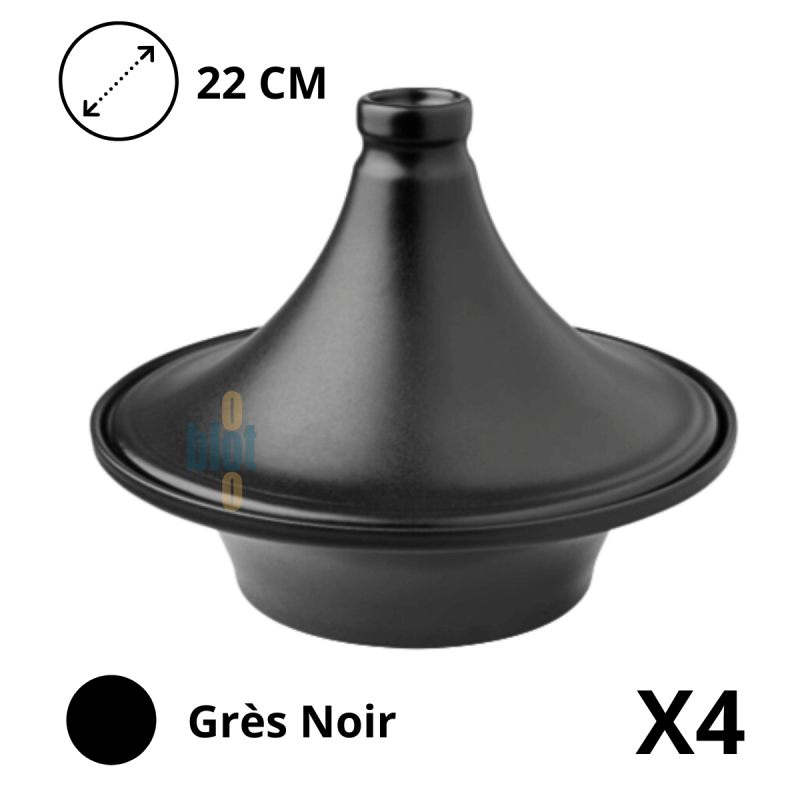 Tajine BLACKSTONE 1 L - Grès Noir Satiné | Cuisson Four 250°C