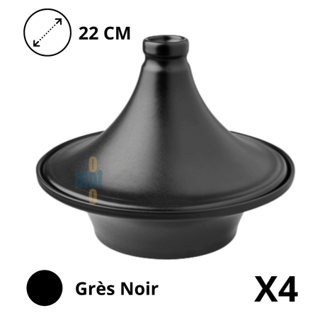 Tajine BLACKSTONE 1 L - Grès noir satiné Matfer