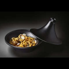 Tajine BLACKSTONE 1 L - Grès Noir Satiné | Cuisson Four 250°C