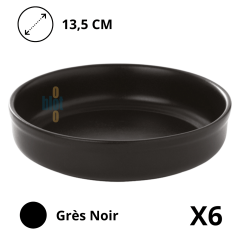 Plat Rond BLACKSTONE 26 cl - Grès noir satiné Matfer