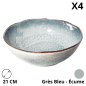 Poke Bowl MAUI ÉCUME Ø21 cm - 1,2 L | Grès Bleu & Design Exotique