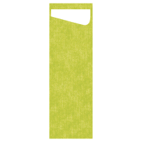 Sacchetto® Slim Kiwi avec serviette Dunisoft® - 7 x 23 cm - Duni