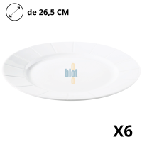 Assiette porcelaine blanche Ø26,5 cm pour professionnels Matfer