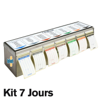 Distributeur inox + rouleaux étiquettes LabelFresh Pro 7 jours.