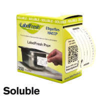 Étiquettes solubles HACCP LabelFresh Pro+ pour traçabilité.