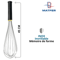 Fouet Matfer 45 cm professionnel pour sauces en grande quantité.