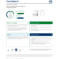 Design moderne du distributeur Tork Matic blanc
- Fiche technique