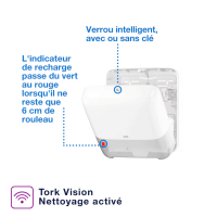 Vue frontale du Tork Elevation H1 avec LED