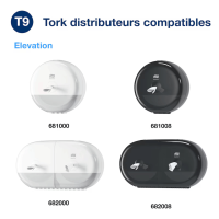Compatibilité du rouleau T9 avec les distributeurs Tork SmartOne Mini gamme Elevation.