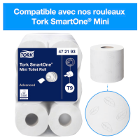 Rouleaux Tork SmartOne Mini T9 – compatibles avec le distributeur feuille à feuille