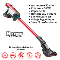 Vue d’ensemble du Henry Quick avec ses caractéristiques techniques en visuel.