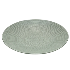 Assiette verte élégante pour pain, mignardises ou desserts.