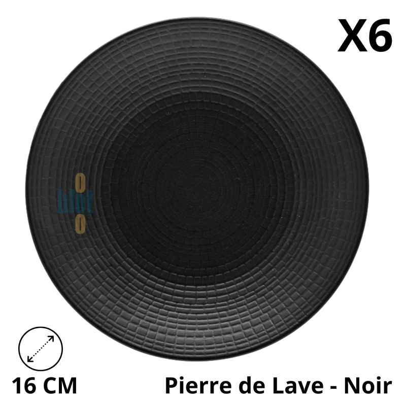 Assiette à pain MODULO NATURE - Pierre de Lave - 16 cm – Noir Assiette à pain MODULO NATURE - Pierre de Lave - 16 cm – Noir