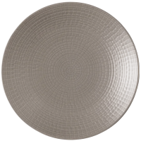 Design élégant en grès marron terre d'ombre, idéal pour desserts et entrées.