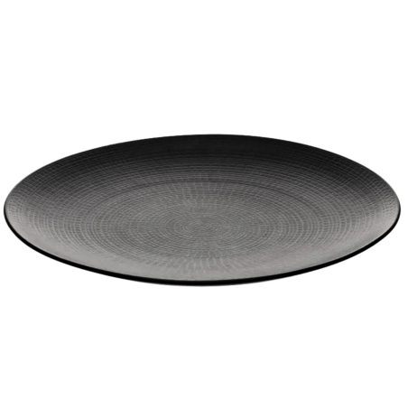 Assiette plate MODULO NATURE - Pierre de Lave - 26 cm – Noir