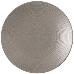 Design élégant en grès marron Terre d'Ombre, idéal pour plats généreux.
