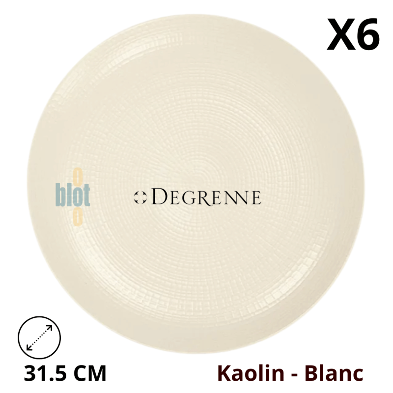 Assiette plate MODULO NATURE - Kaolin - 31.5 cm – Blanc Assiette plate MODULO NATURE - Kaolin - 31.5 cm – Blanc