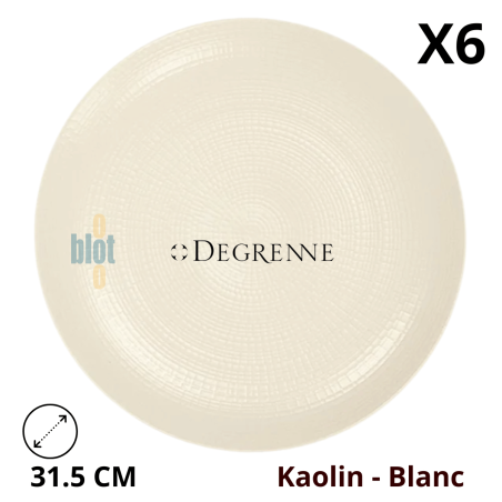 Assiette Modulo Nature Kaolin 31,5 cm.