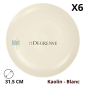Assiette plate MODULO NATURE - Kaolin - 31.5 cm – Blanc Assiette plate MODULO NATURE - Kaolin - 31.5 cm – Blanc