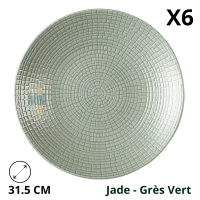 Assiette à dessert MODULO NATURE - Jade - 31.5 cm – Vert - vue de face