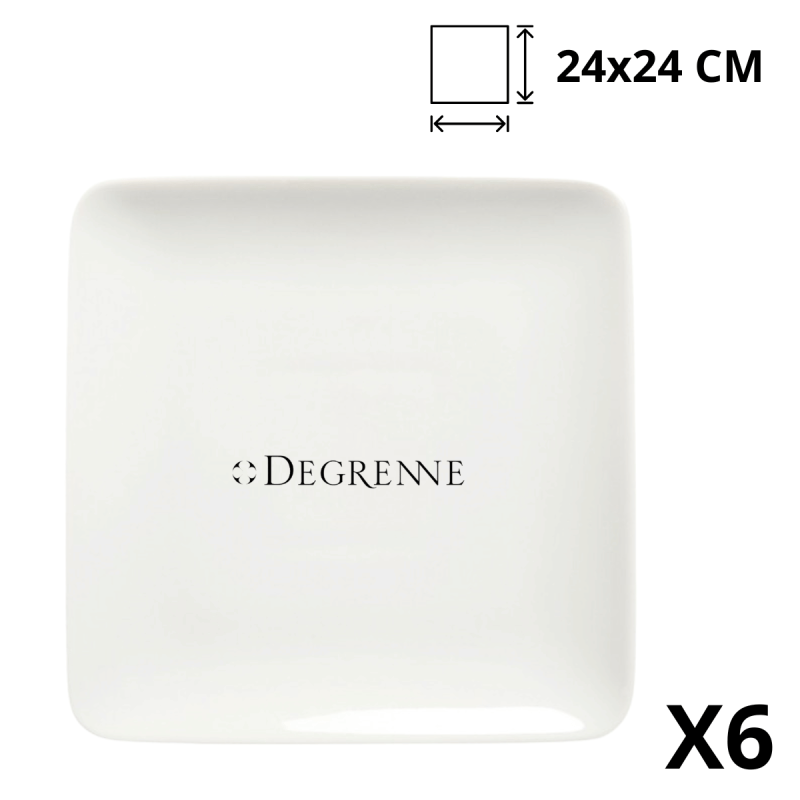 Assiette carrée - 24 x 24 cm - Modulo Blanc Assiette carrée - 24 x 24 cm - Modulo Blanc