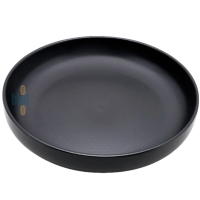 Assiette Coupe MODULO NATURE - Pierre de lave - 22 cm – Noir - Vue oblique