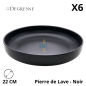 Assiette Coupe MODULO NATURE - Pierre de lave - 22 cm – Noir Assiette Coupe MODULO NATURE - Pierre de lave - 22 cm – Noir