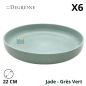 Assiette coupe MODULO NATURE - Jade - 22 cm – Vert - Vue de face avec caractérisitiques