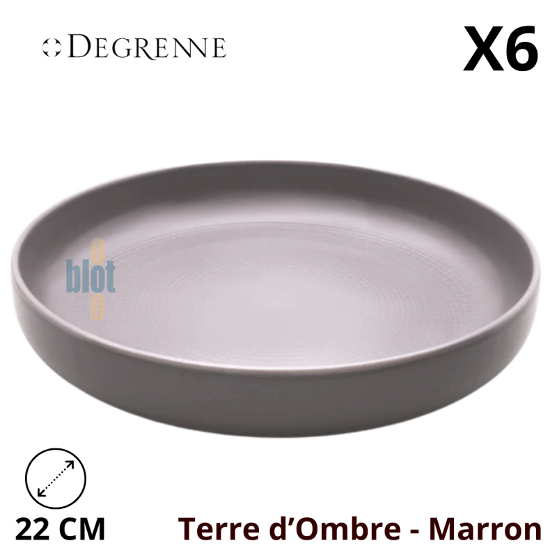 Assiette coupe MODULO NATURE - Terre d'ombre - 22 cm – Marron Assiette coupe MODULO NATURE - Terre d'ombre - 22 cm – Marron