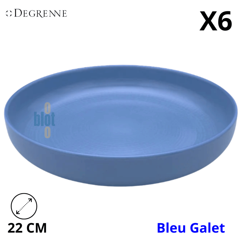 Assiette coupe MODULO NATURE - Bleu Galet - 22 cm – Bleu Assiette coupe MODULO NATURE - Bleu Galet - 22 cm – Bleu
