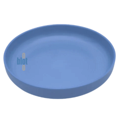Assiette coupe MODULO NATURE - Bleu Galet - 22 cm – Bleu - Vue du dessus sur le côté