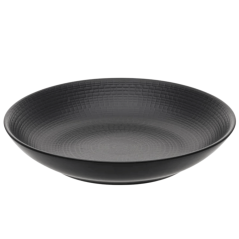 Assiette Calotte Creuse MODULO NATURE - Pierre de lave - 21 cm – Noir - Vue de face simple
