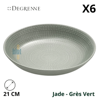 Assiette Calotte Creuse MODULO NATURE - Jade - 21 cm – Vert - Vue avec caractéristiques détaillées