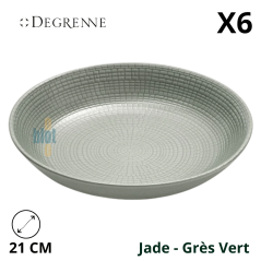 Assiette Calotte Creuse MODULO NATURE - Jade - 21 cm – Vert - Vue avec caractéristiques détaillées