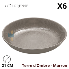 Assiette Calotte Creuse MODULO NATURE - Terre d'ombre - 21 cm – Marron avec ses caractéristiques