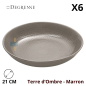 Assiette calotte creuse MODULO NATURE - Terre d'ombre - 21 cm – Marron