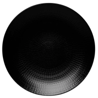 Assiette Calotte Creuse MODULO NATURE - Pierre de lave - 21 cm – Noir - Vue de face simple