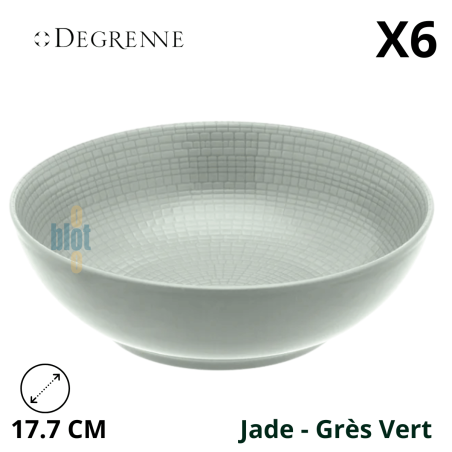 Coupe ronde MODULO NATURE - Jade - 17,7 cm – Vert - Vue de face avec ses caractéristiques