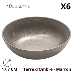 Coupe ronde MODULO NATURE - Terre d'ombre - 17,7 cm – Marron - Vue de face avec ses caractéristiques