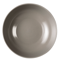 Intérieur du saladier Modulo Nature Terre d’Ombre marron 24 cm, vue plongeante révélant le motif mosaïque concentrique