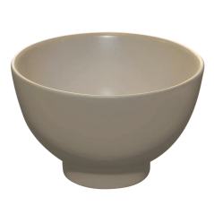 Vue en légère perspective de la coupelle Modulo Nature Terre d’Ombre marron 10 cm, intérieur lisse et bord fin